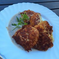 Potato cakes at Vilties Vaistinės Arbatine in Kaunas