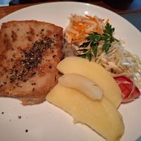 September 2025 - soy steak at Vilties Vaistinės Arbatine in Kaunas