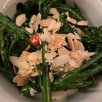 Broccoliini chilli almond salad.   at Piu in Zurich