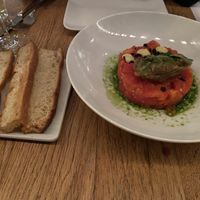 Vegan tartare - tomato based and amazing   at Piu in Zurich