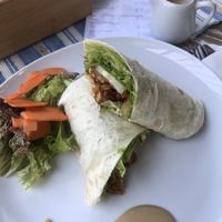 Tempeh wrap with peanut sauce at Deanna Day Spa in Seminyak