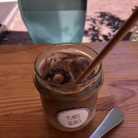 Iced Oatly coffee   at Plants & Cakes in Frankfurt