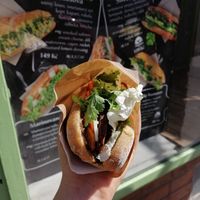 The baguettes were okay, I would say nothing so special. There were half vegan and half not vegan options. Interesting combinations and tastes. Personally my baguette was cold. Stu at Celozrnná Sváča in Brno