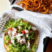 Gyro & Curly Fries  at Seitan's Realm in Columbus