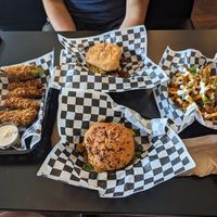 The Boss, Jalapeno poppers, loaded fries and BBQ sandwich  at Seitan's Realm in Columbus