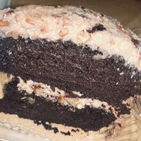 German chocolate cake  at Seitan's Realm in Columbus