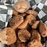 Fried pickles   at Seitan's Realm in Columbus