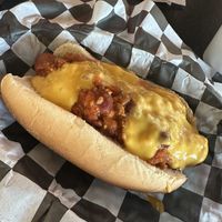 Chili cheez dog  at Seitan's Realm in Columbus