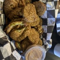 Fried pickles  at Seitan's Realm in Columbus
