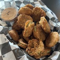 Fried pickles  at Seitan's Realm in Columbus