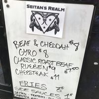 All vegan menu at Seitan's Realm in Columbus