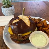 Innovative Burger, Great!!! at Love Life Cafe in Miami Beach