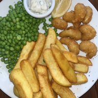 ‘Scampi’ and chips, with all the trimmings  at Crown & Anchor in Winchester