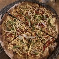 Vegan pizza with lovely tasting vegan cheese😄 at Il Gusto - Maybe closed in Planos