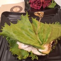 Galaxy mushroom burger with a lettuce wrap! at Copper Branch - 16th Ave in Calgary