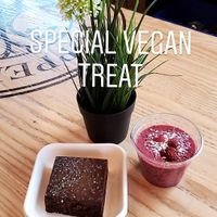 Brownie and Raspberry Chia Pudding  at Copper Branch - 16th Ave in Calgary