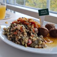 Vegan balls with wheat and veggies at IKEA in Vernier