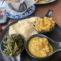 Roti platter  at Umana Yana in Albany