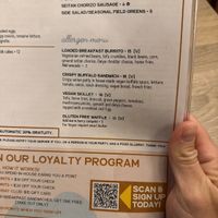 The vegan section is now the “allergen menu"  at Cafe Madison in Albany