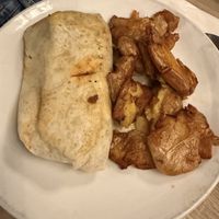 Burrito + fries   at Cafe Madison in Albany