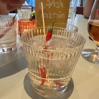 Cocktail gin au piment   at Chez Ginette in Fribourg