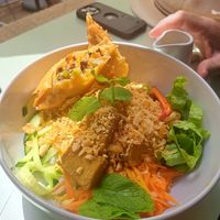 Nudeln mit Tofu und Co at Chez Ginette in Fribourg