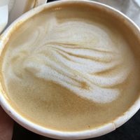 Almond latte   at Retrograde Coffee Roasters in Sebastopol