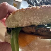 Vegan breakfast sando   at Retrograde Coffee Roasters in Sebastopol