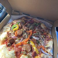 “The works” pizza at D'Lish Gourmet Pasta & Pizza in Chula Vista