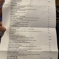 Vegan menus 1/2020 at D'Lish Gourmet Pasta & Pizza in Chula Vista