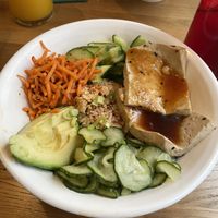 Vegan rice bowl  at Woosabi in Innsbruck
