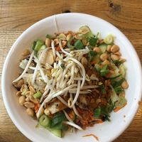 Noodle bowl with tofu at Woosabi in Innsbruck