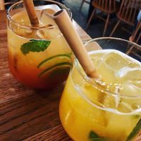 Cocktails (really nice) at Woosabi in Innsbruck