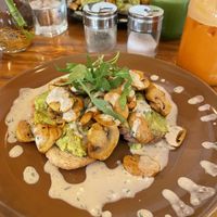 Avo and Mushroom Toast + Refreshing Juice + Energiser Juice  at The Source Cafe in Siem Reap
