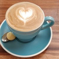 Cafe Latte (One of the best I've had in Asia) at The Source Cafe in Siem Reap