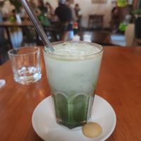 Iced Almond Milk Tea at The Source Cafe in Siem Reap