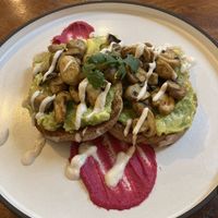 Avocado mushroom toastt  at The Source Cafe in Siem Reap