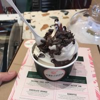 cookie dough with soft ice cream   at The After School Cookie Club in East London