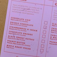 cookie options  at The After School Cookie Club in East London