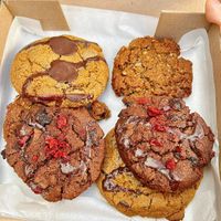 chocolate chip + pecan + black forest   at The After School Cookie Club in East London