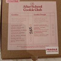 Cookie box at The After School Cookie Club in East London