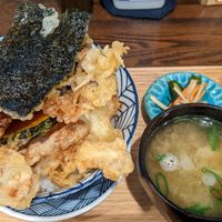 ヴィーガン天丼 at Menkui Kinya in Kyoto