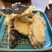 Vegan tempura   at Menkui Kinya in Kyoto