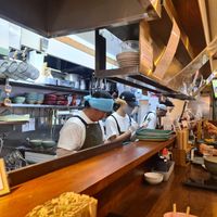 Chefs at work at Menkui Kinya in Kyoto