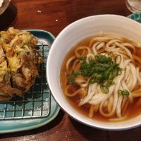 The vegetable tempura & vegan basic Udon soup (900 yen) at Menkui Kinya in Kyoto