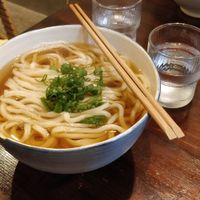 The basic warm Udon, large portion option at Menkui Kinya in Kyoto