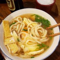 Udon at Menkui Kinya in Kyoto