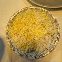 saffron rice   at Yak & Yeti in Colchester