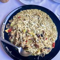Vegetable, mushroom & safran risotto  at Amaltheia in Katerini