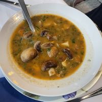 Mushroom soup   at Amaltheia in Katerini